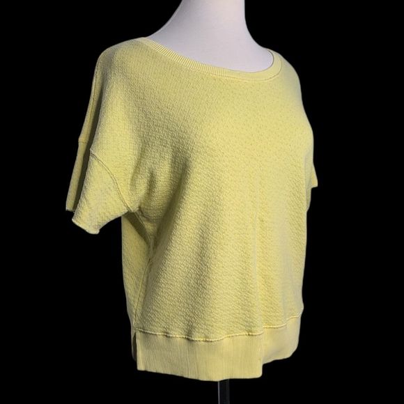 Woman's Mododoc Raw Hem Short Sleeve Sweat Top Small - Picture 3 of 5